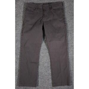 AG Adriano Goldschmied Everett Slim Straight Pants Mens 34x28 Gray Stretch